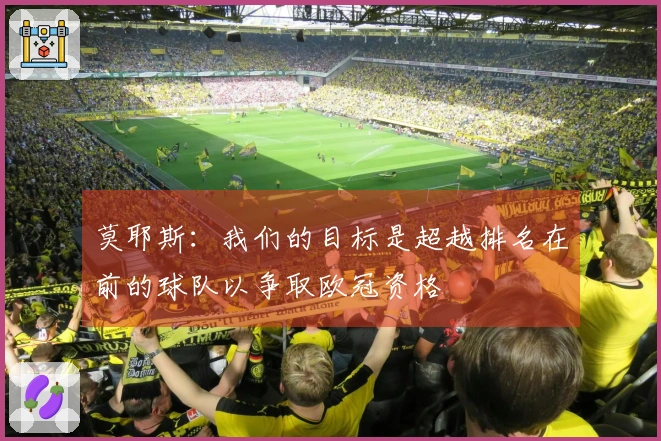 莫耶斯：我们的目标是超越排名在前的球队以争取欧冠资格